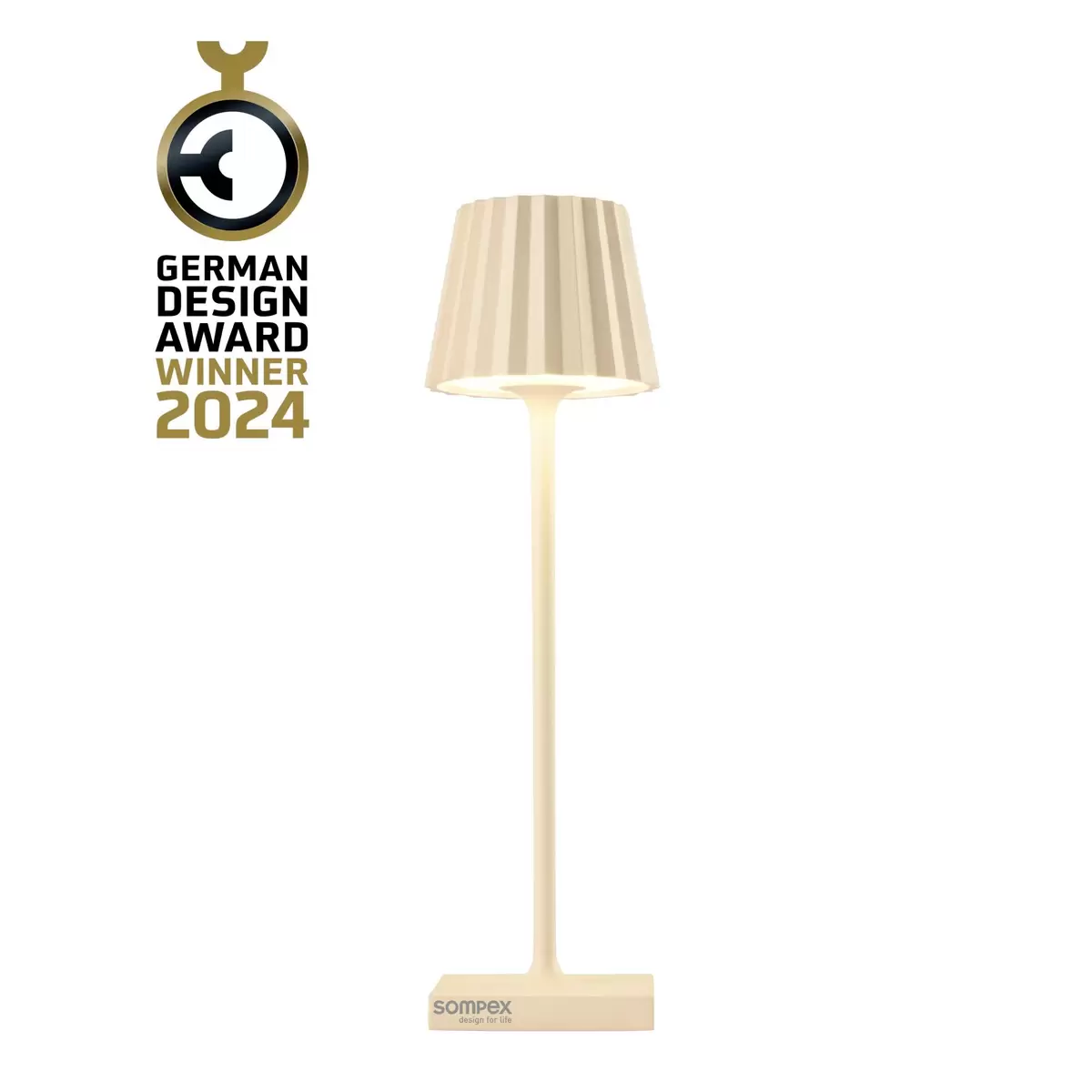 Tischleuchte Sompex Troll nano sand hellbeige