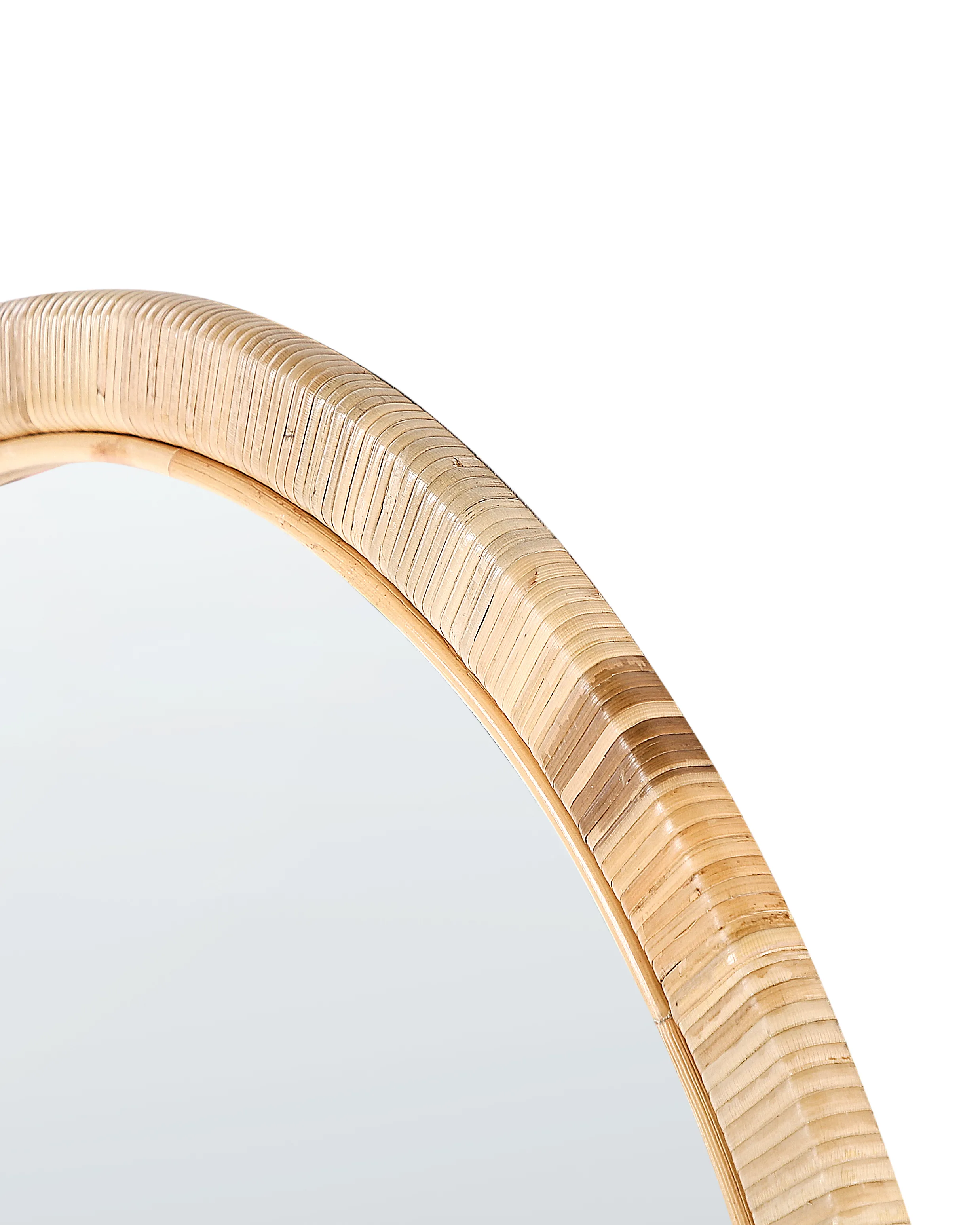 Wandspiegel ANLEZY 80 cm 80 cm Rotan Natuurlijk