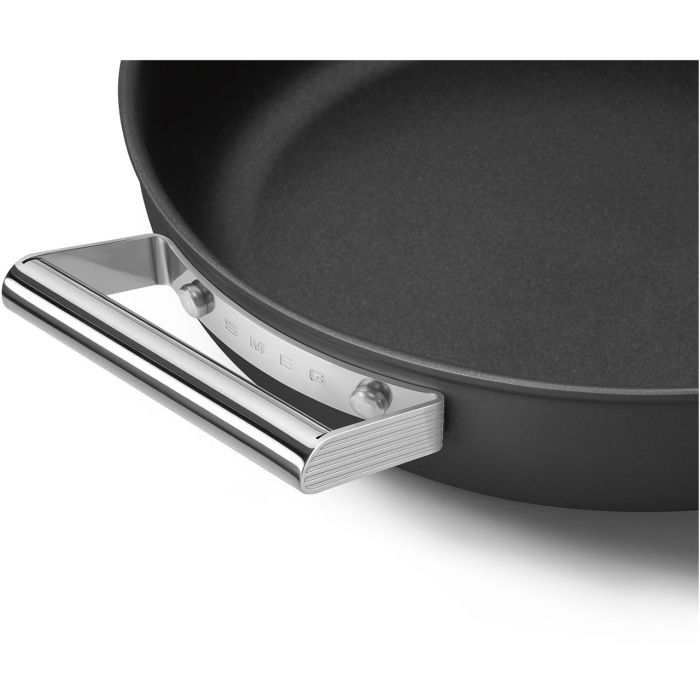 SMEG Schmorpfanne mit Deckel 28 cm CKFD2811BLM Schwarz