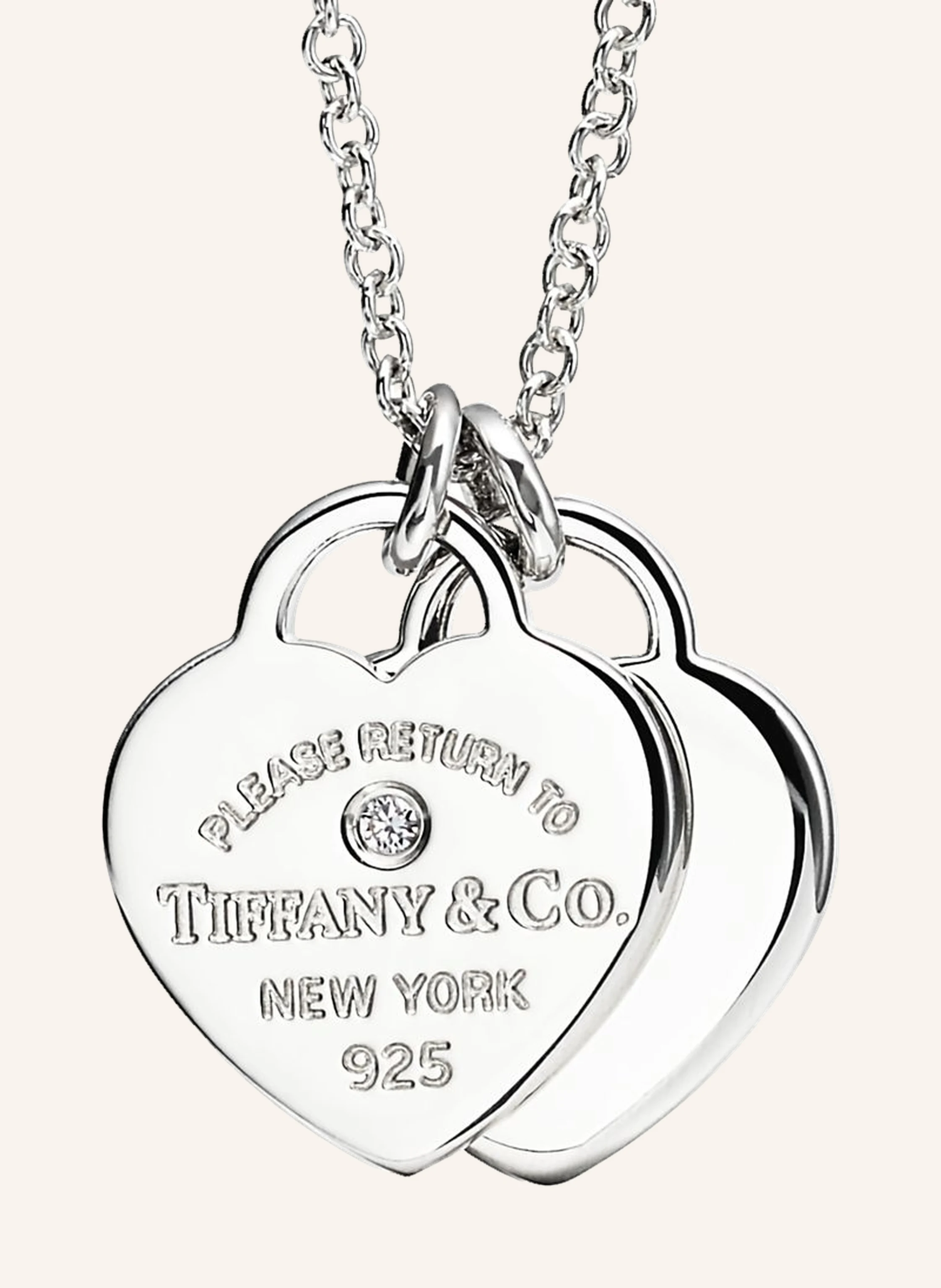 TIFFANY & Co. Halskette RETURN TO TIFFANY™ aus Sterlingsilber mit einem Diamanten