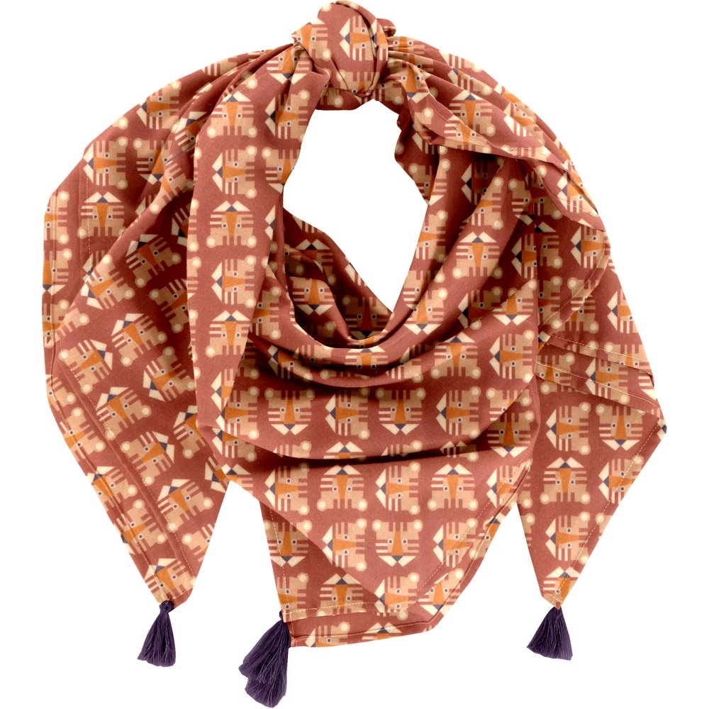 Foulard Pompon Géotigre