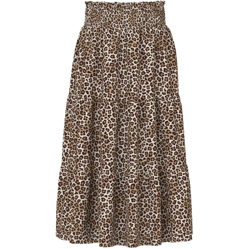 Køb Name It Turtledove Leopard Nkfvinaya Long Wide Nederdel