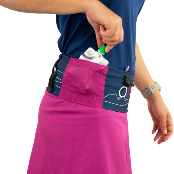 Ceinture porte gourde OXSITIS SLIM BELT TRAIL 2 W NOIR/VIOLET