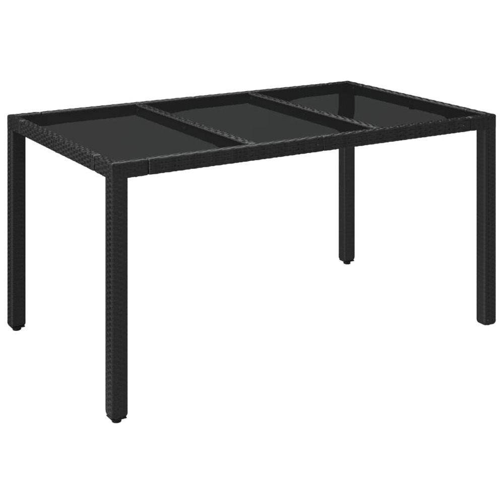 Mobilier à dîner de jardin et coussins 5 pièces noir résine tressée