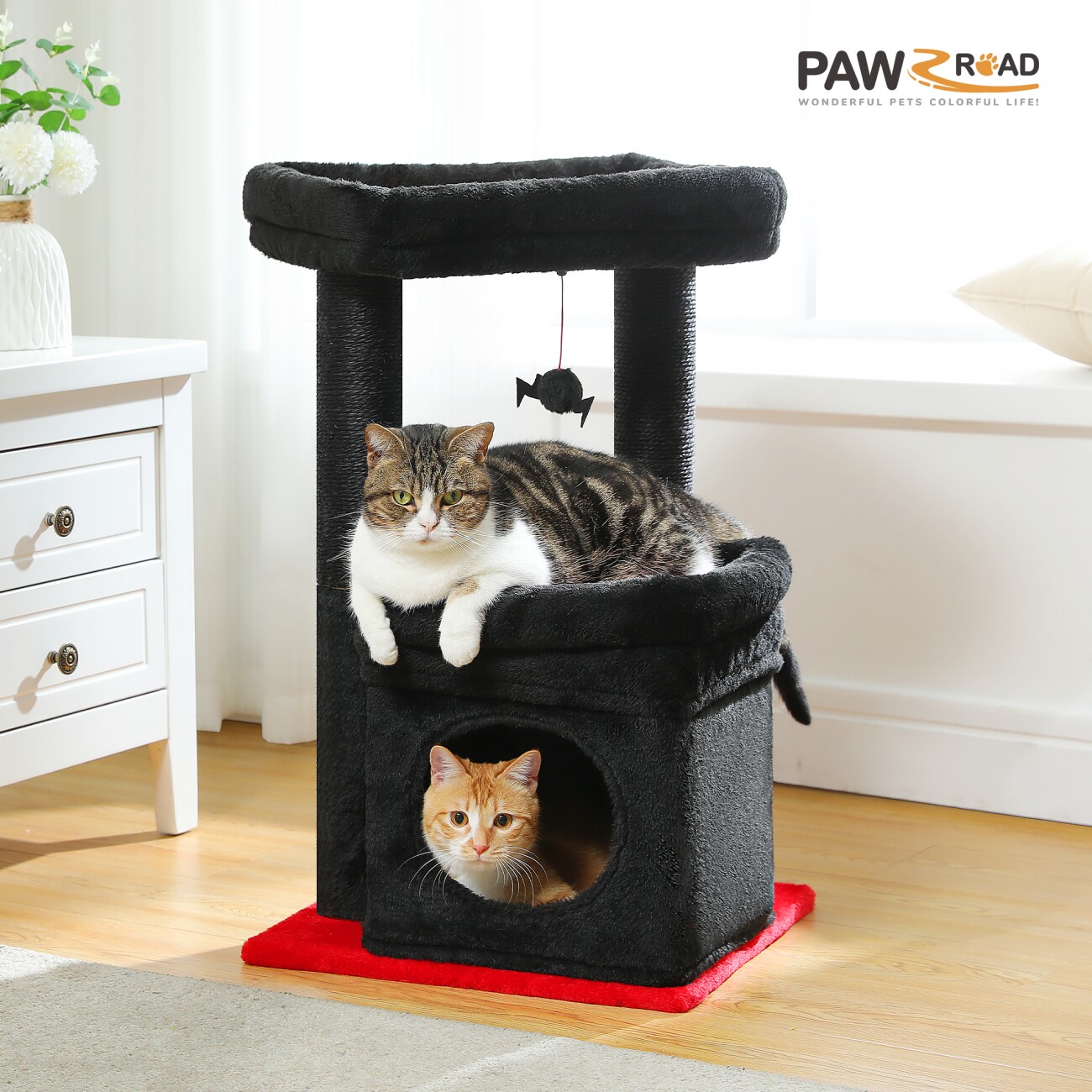 Pawz Road Kleiner Kratzbaum 70cm schwarz