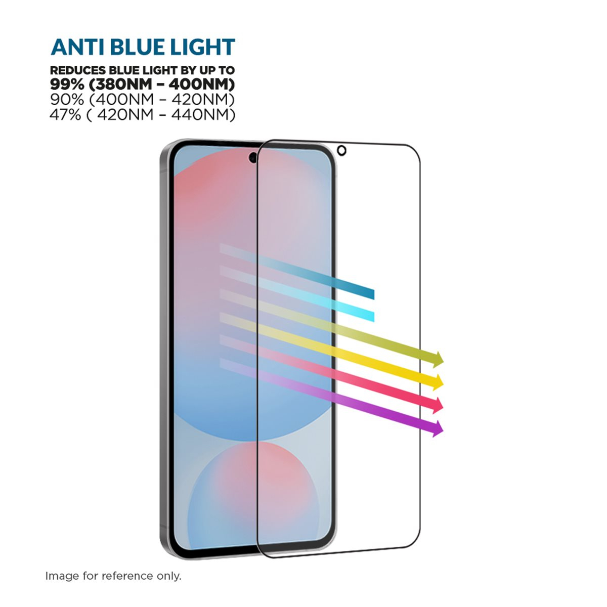 Samsung Galaxy S25 / S24 Mountain Glass Blue Edge Panzerglas 3D Anti Blue Light Displayschutz Case Friendly (EGMSP00303)