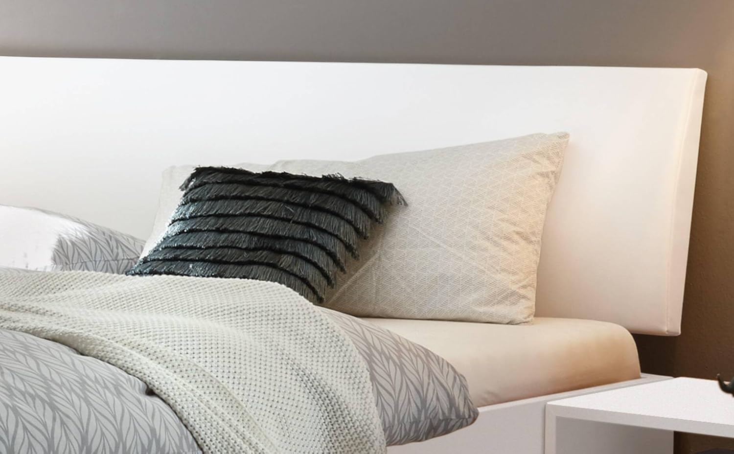 Hasena Trento Bett Pesaro weiß deckend Kopfteil weiß 160x200