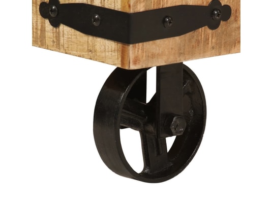 VIDAXL - Porte manteau Porte-vêtements et roues 90x35x190 cm bois de manguier et fe...