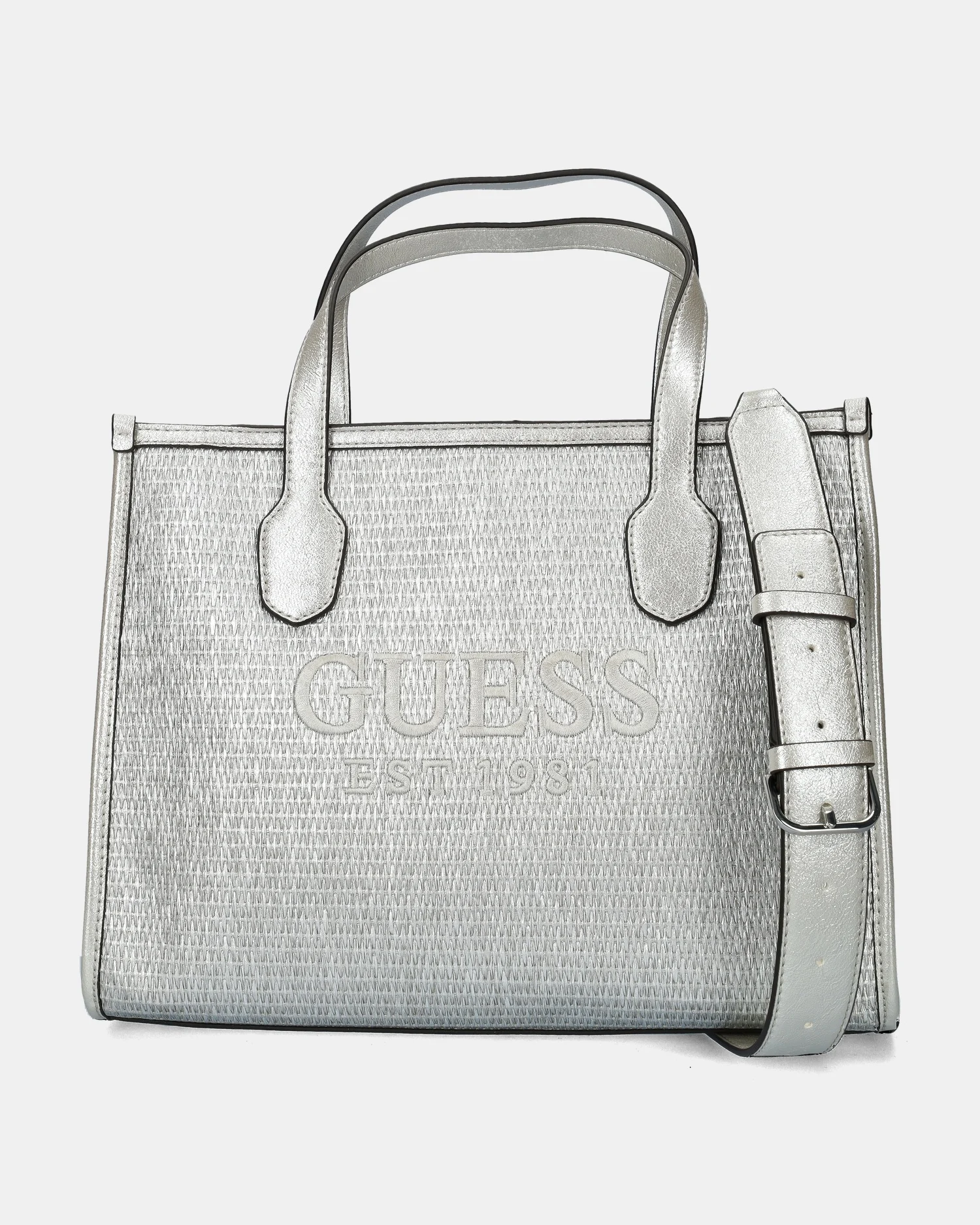 Guess Silvana 2 Compartment Tote Handtas  - zilver