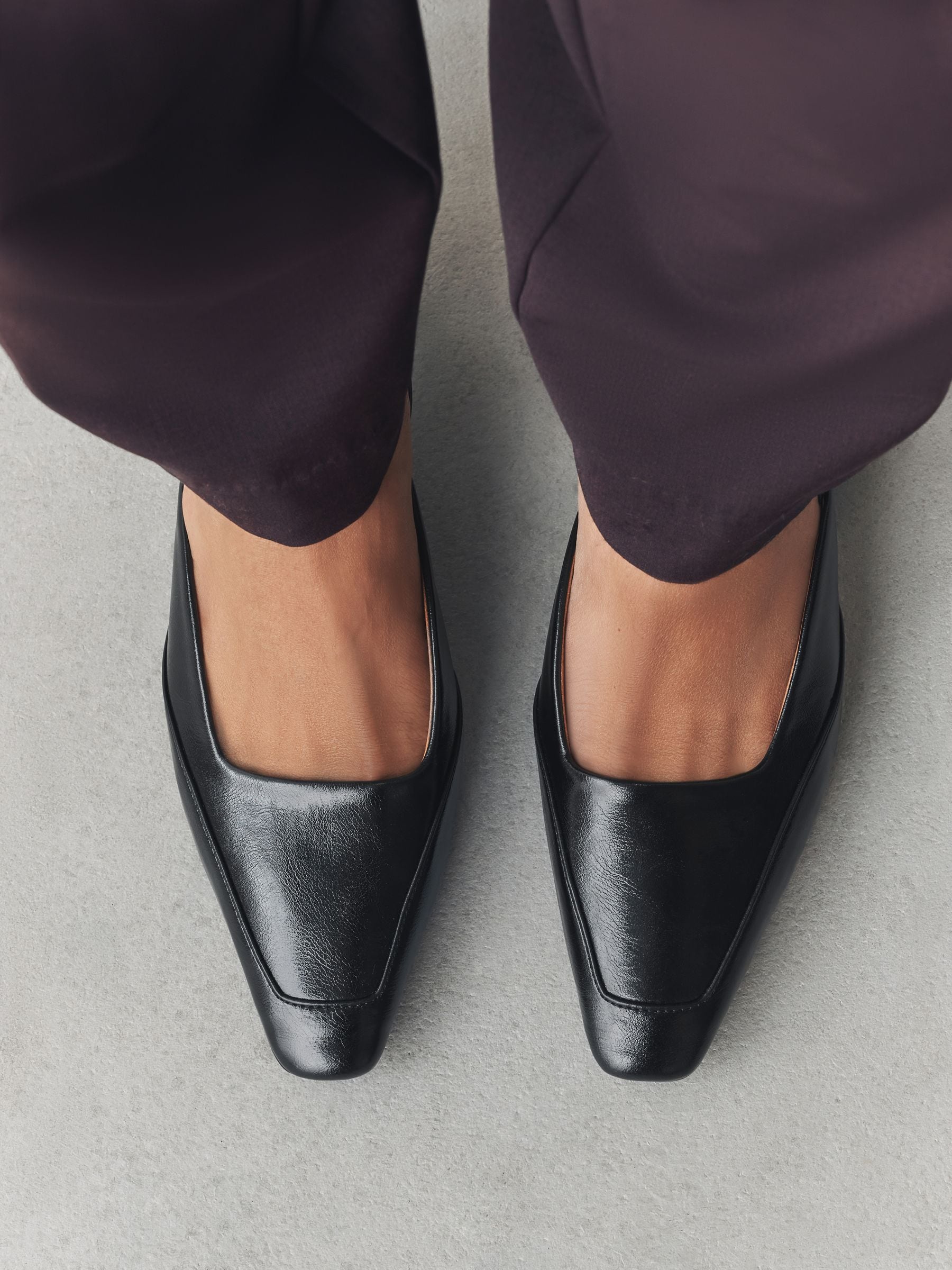 Zwart - Forever Comfort® Square Toe Slingback Heels