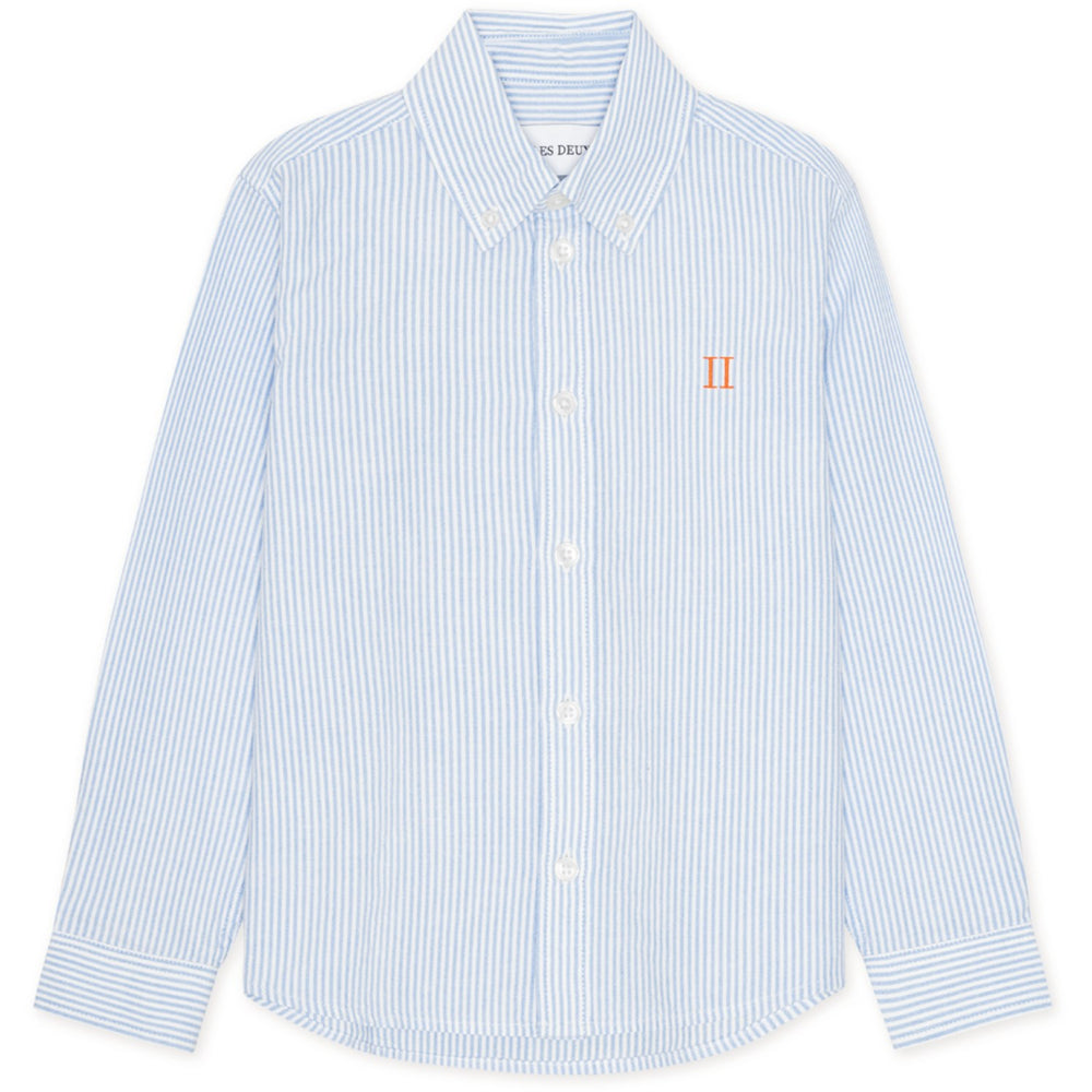 Køb Les Deux Kids Light Blue/White Konrad Contrast Oxford Skjorte