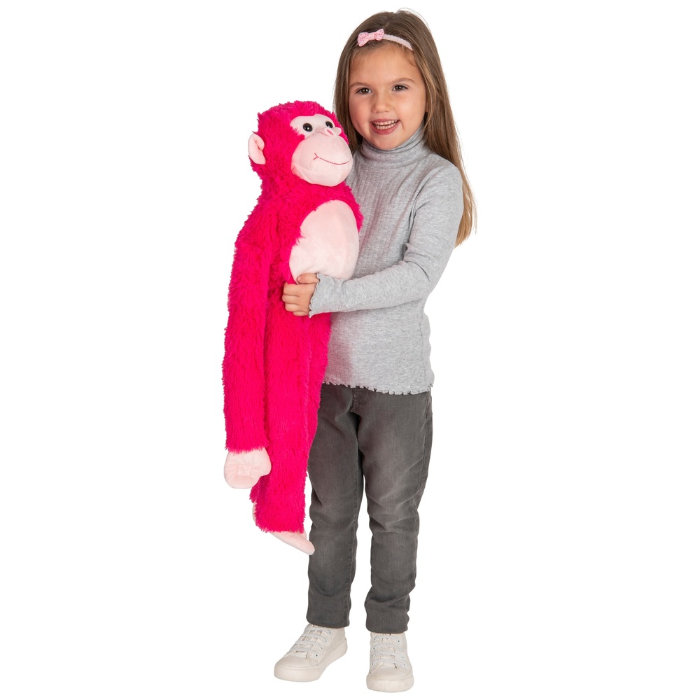 Frecher Affe, rosa, 75 cm, Plüschtier
