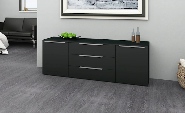 borchardt Möbel Sideboard »Oliva, hängend oder stehend mit Metallgriffen« Breite 166 oder 200cm, 2 Türen 3 Schubfächer