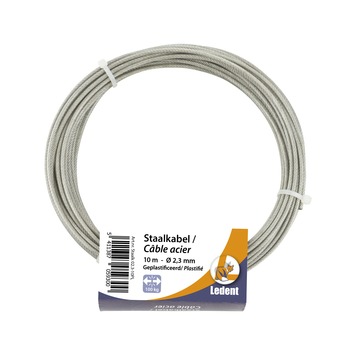 Staalkabel PVC 2,3 mm 10 meter
