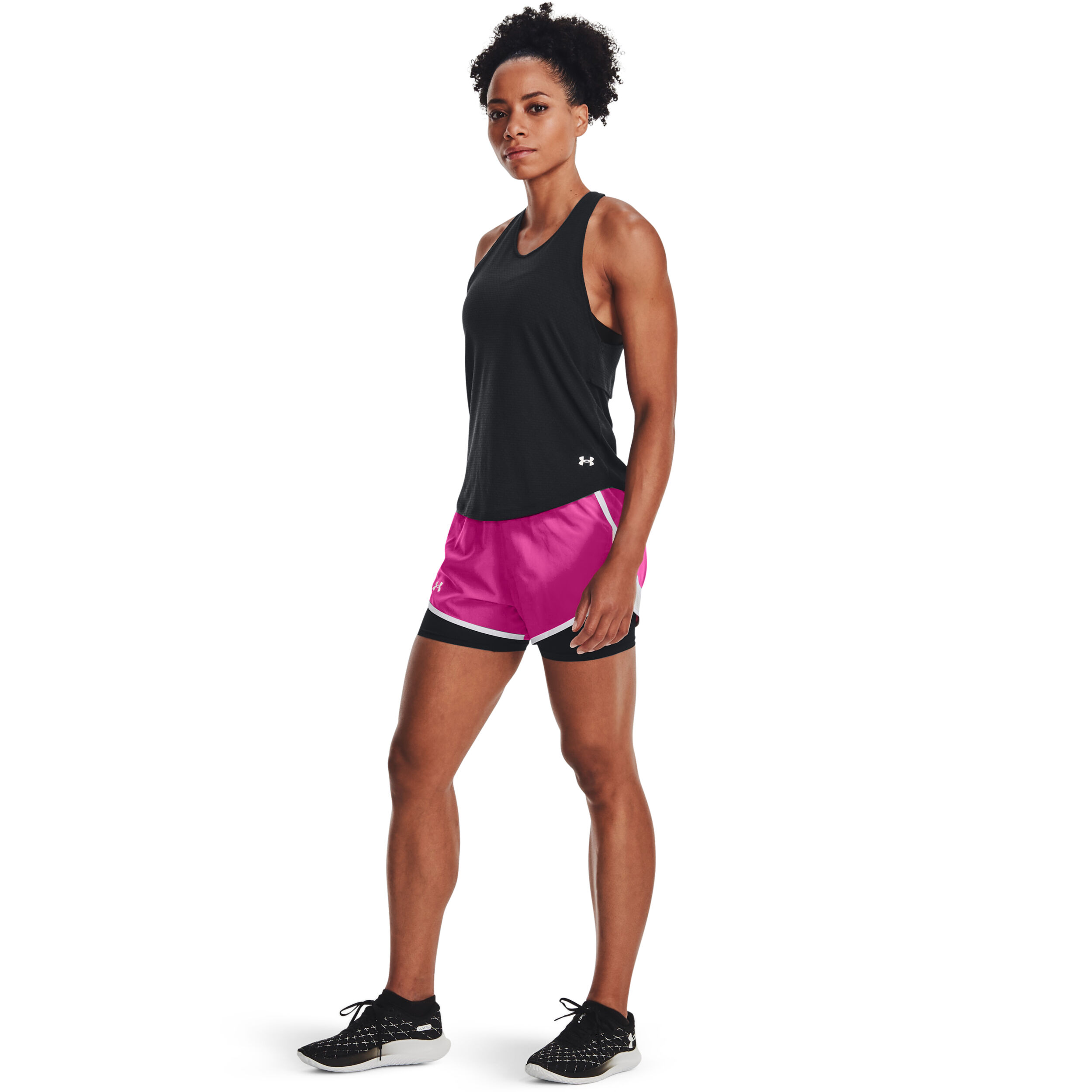 Under Armour Fly By 2.0 2in1 Shorts Femmes - Pink , Blanc