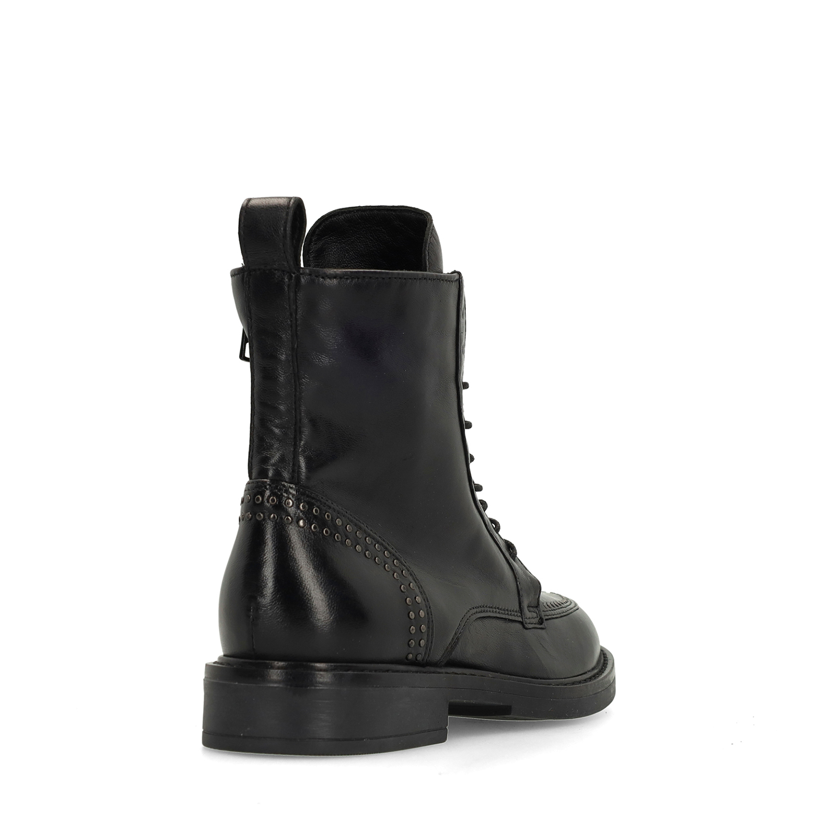 Zwarte leren biker boots