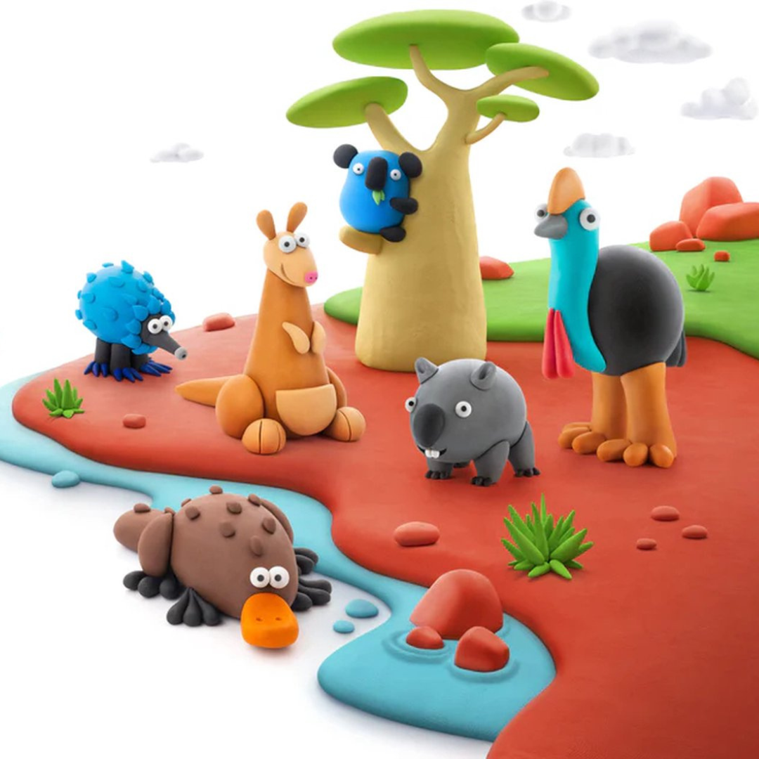 Hey clay boetseerklei australian animals
