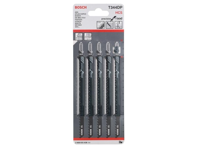 Bosch Professional Stichsägeblatt T 344 DP Precision for Wo T 344 DP Präzision für Holz Sägeblatt mit einer Länge von 15.2 cm für Stichsägen