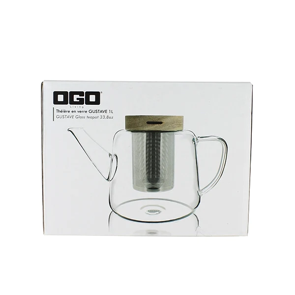 Théière en verre avec filtre Gustave 1 L Ogo