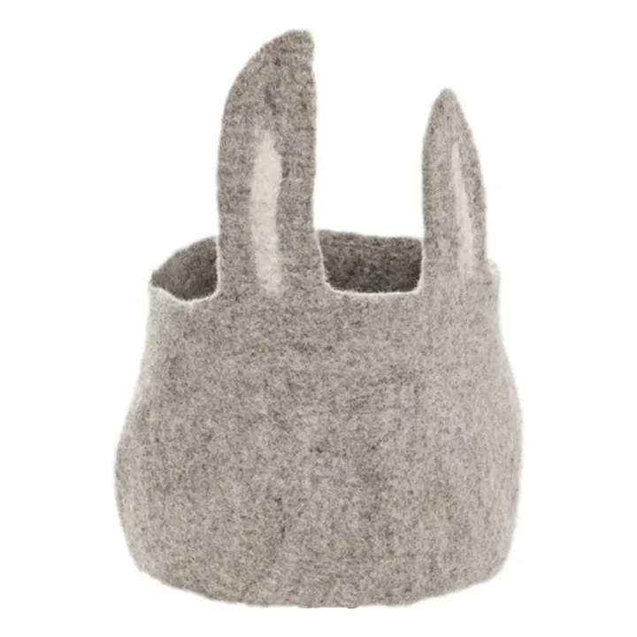 Muskhane Corbeille Pasu Lapin en feutre | Gris clair