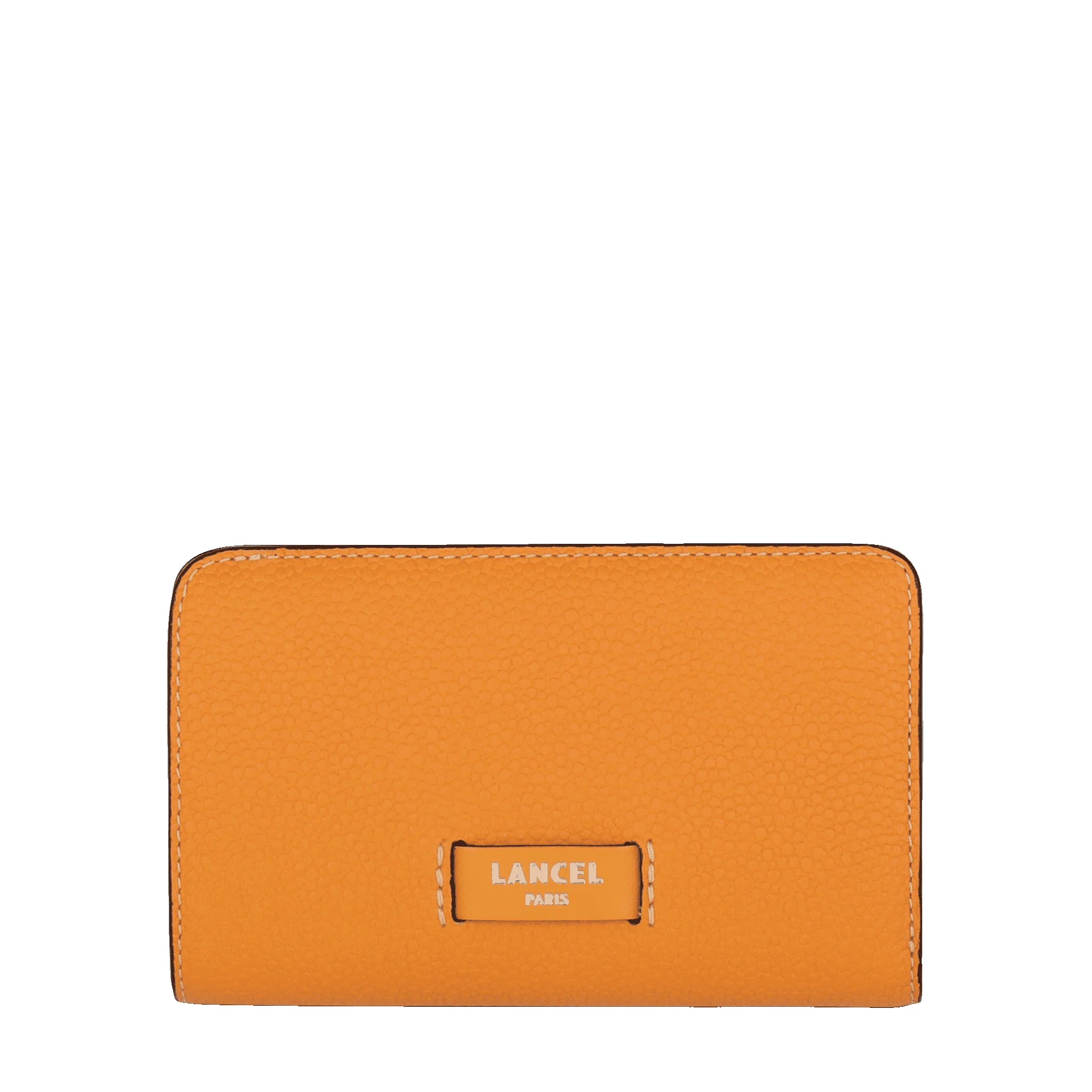 Portefeuille rectangulaire compact zippé Ninon de Lancel-Mandarine