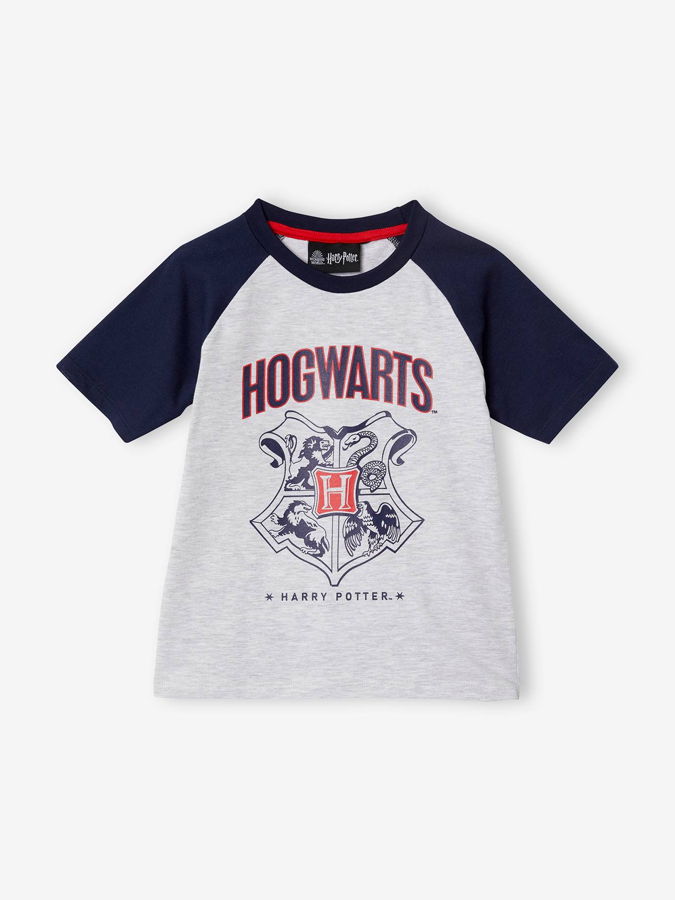 Pijama liso cinza claro do Harry Potter® com shorts e estampas.