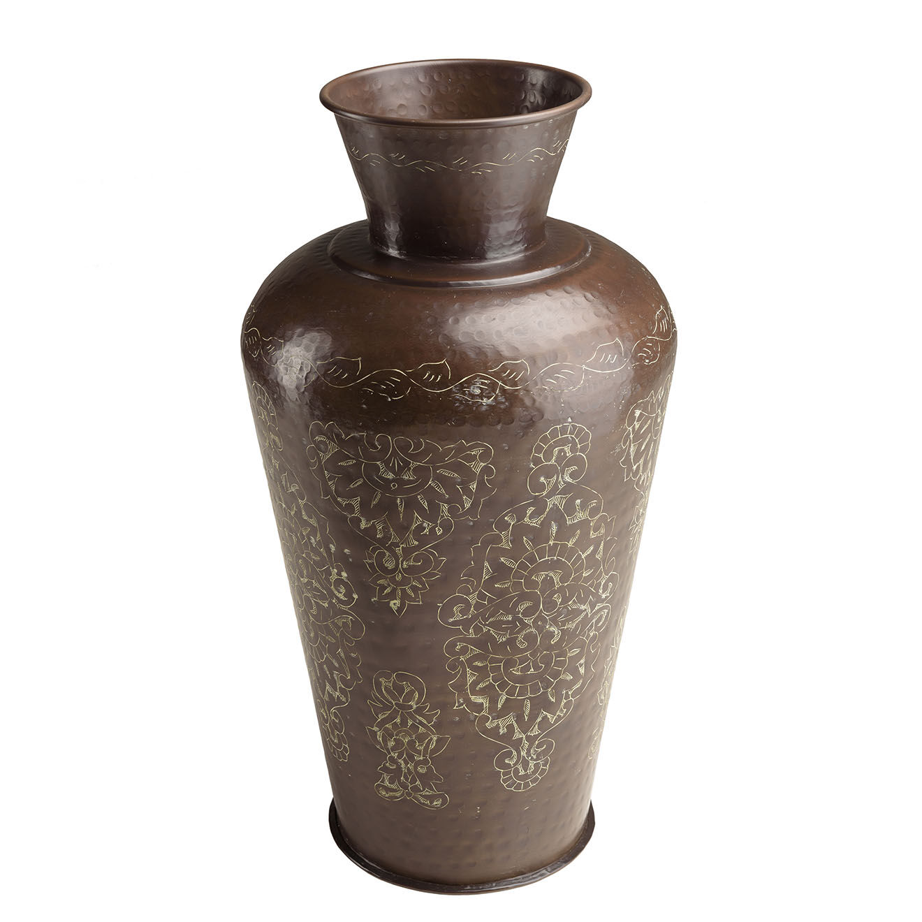 Macabane Vase patine antique Honoré cuivre foncé - D.37xH.70 cm