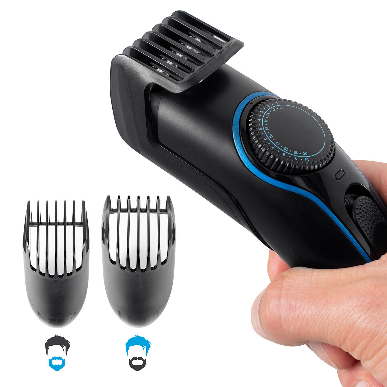 Becker Shaves & Trims Tondeuse sans fil pour cheveux et barbes noire  - 24.5x18.5x20 cm