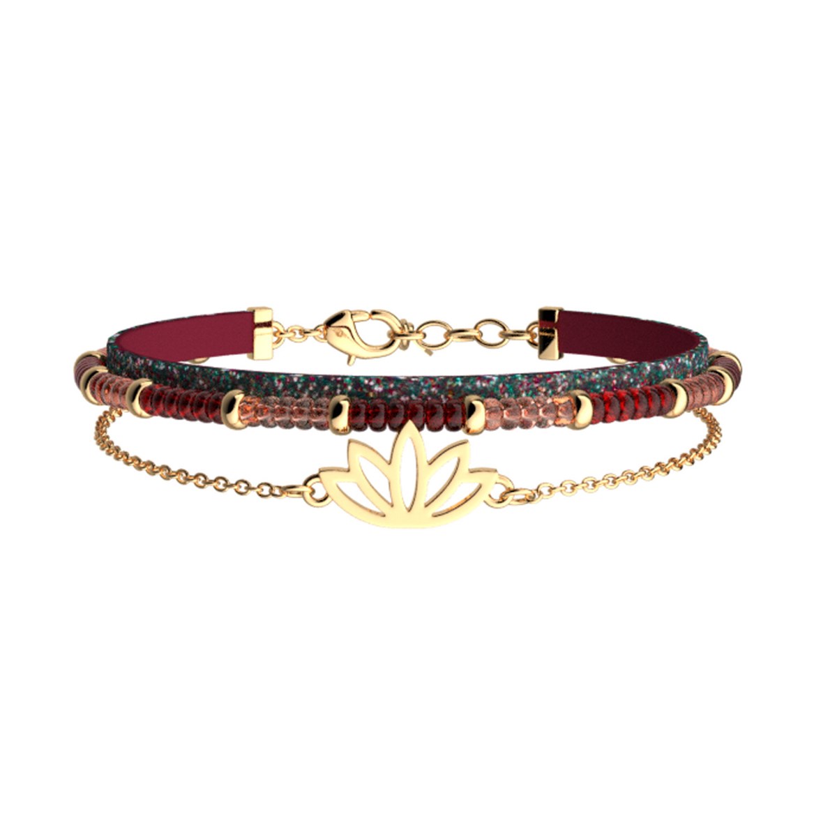 Bracelet Les Cadettes Multirangs Lotus