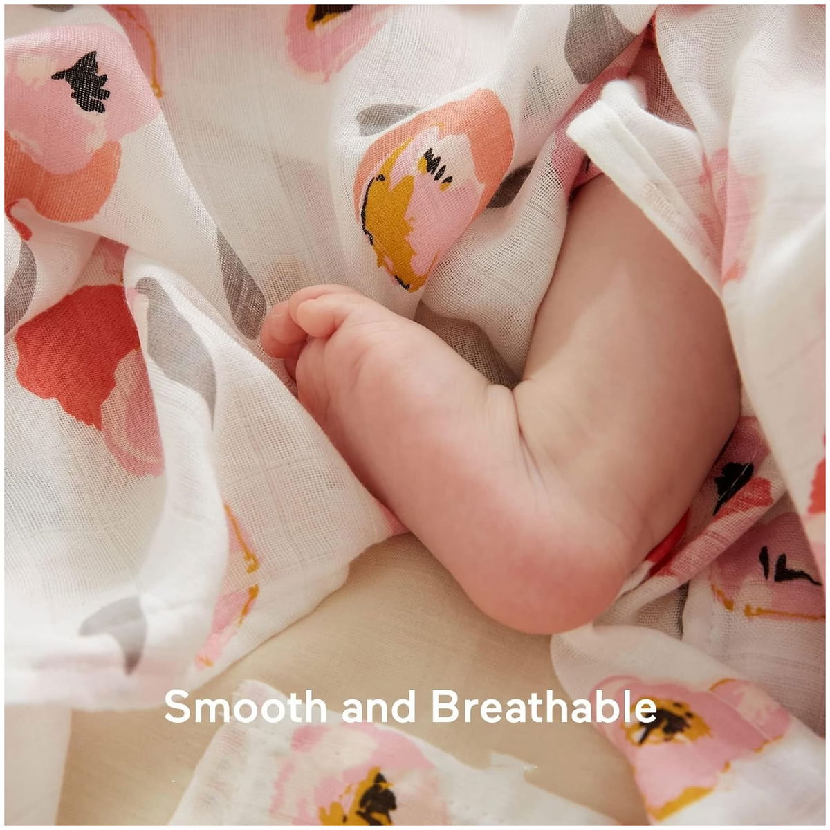 MomcozyMomcozy   Baby Musselin Wickeldecken 4er Pack heart flower