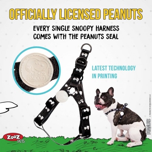 Coleira para cães Zooz Snoopy preta