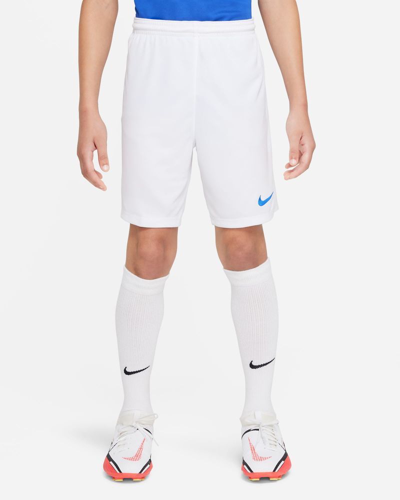 Short Nike Park III Blanc & Bleu Royal pour enfant