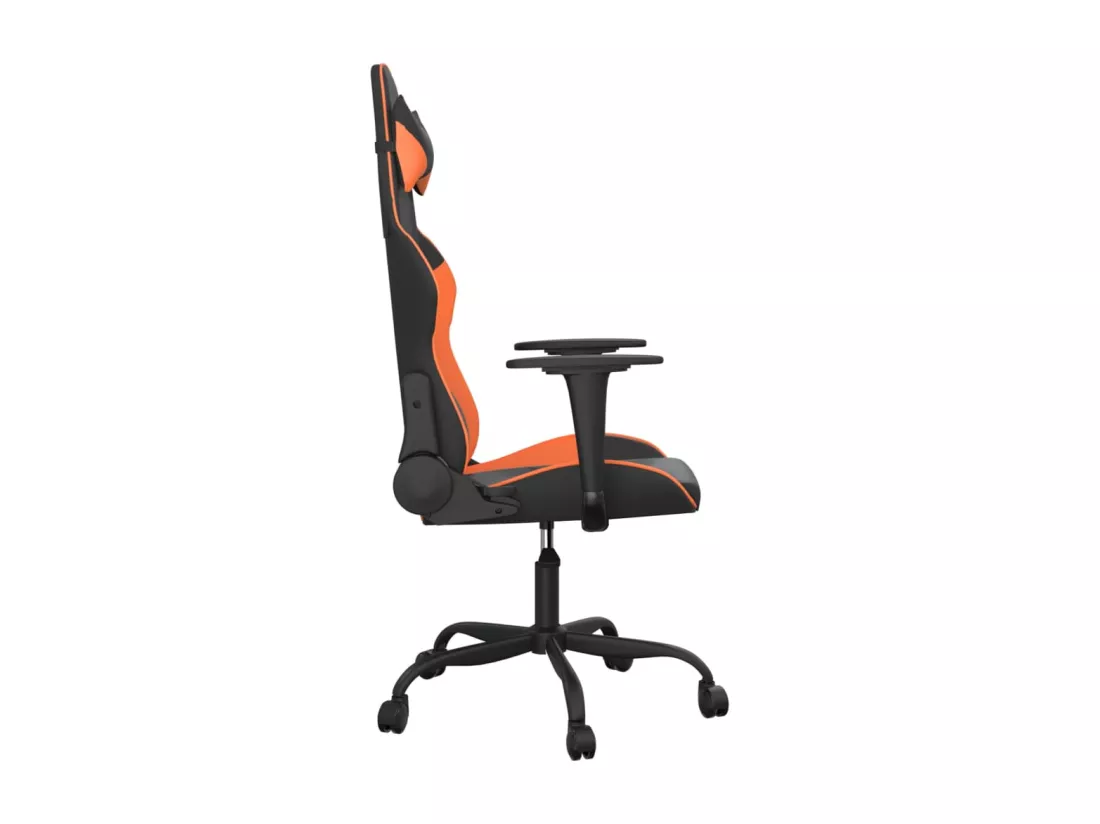 Chaise de jeu de massage Noir et orange Similicuir