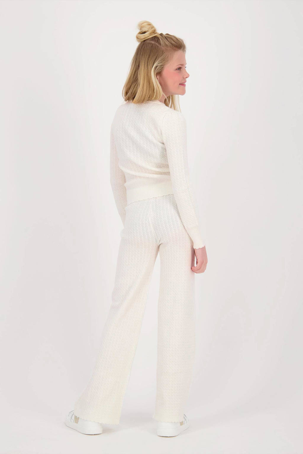 Vingino flared broek Silkie wit