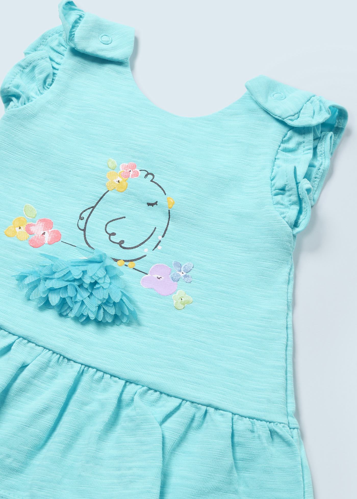 Vestido de algodão sustentável para recém-nascido
