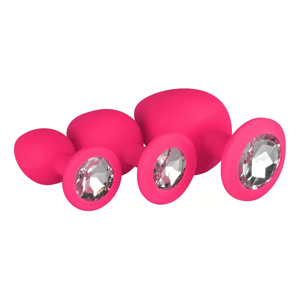 EasyToys Silicone Diamond Butt Plug Set