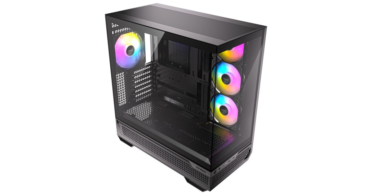 AntecC7 ARGB midi tower behuizing  (Zwart | 2x USB-A | 1x USB-C | Tempered Glass)