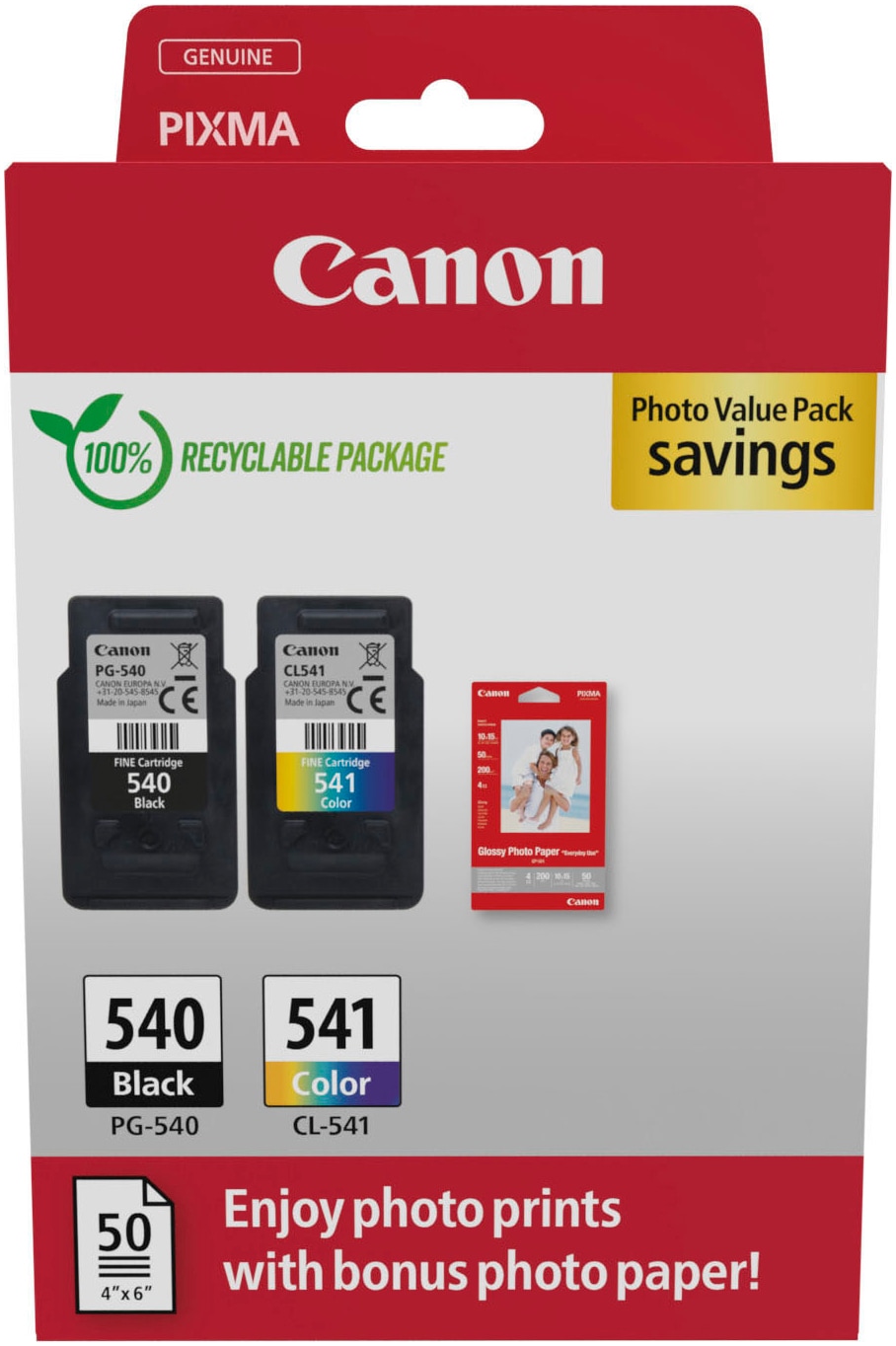 Canon Tintenpatrone »PG-540/CL-541 Photo Value Pack«