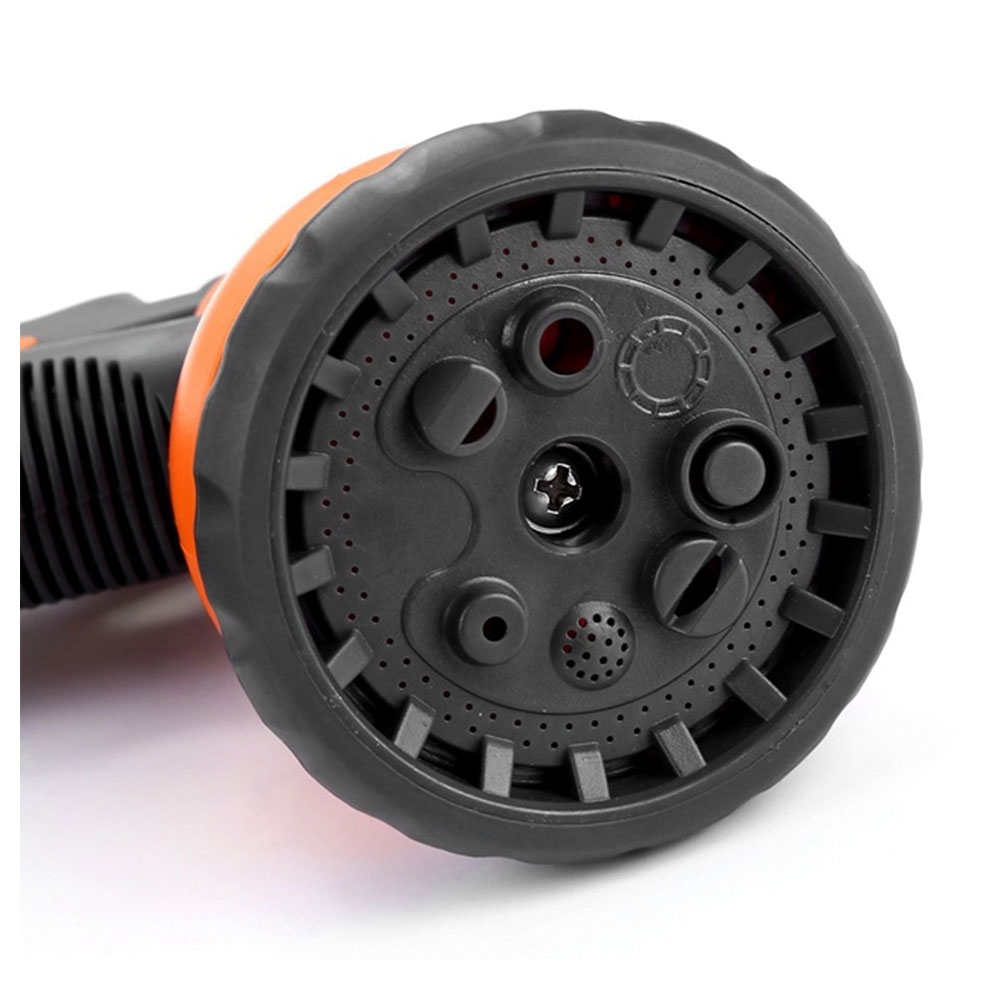 Garten Handbrause Gartenschlauch Spritzpistole Multidüse mit 8 Funktionen - Orange / Schwarz