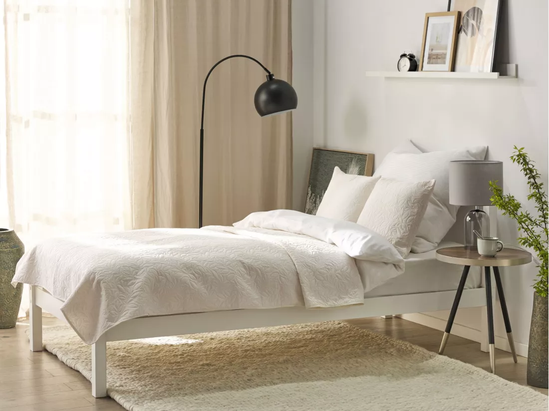 Couvre-lits avec coussins RUDKHAN 140 x 210 cm Crème