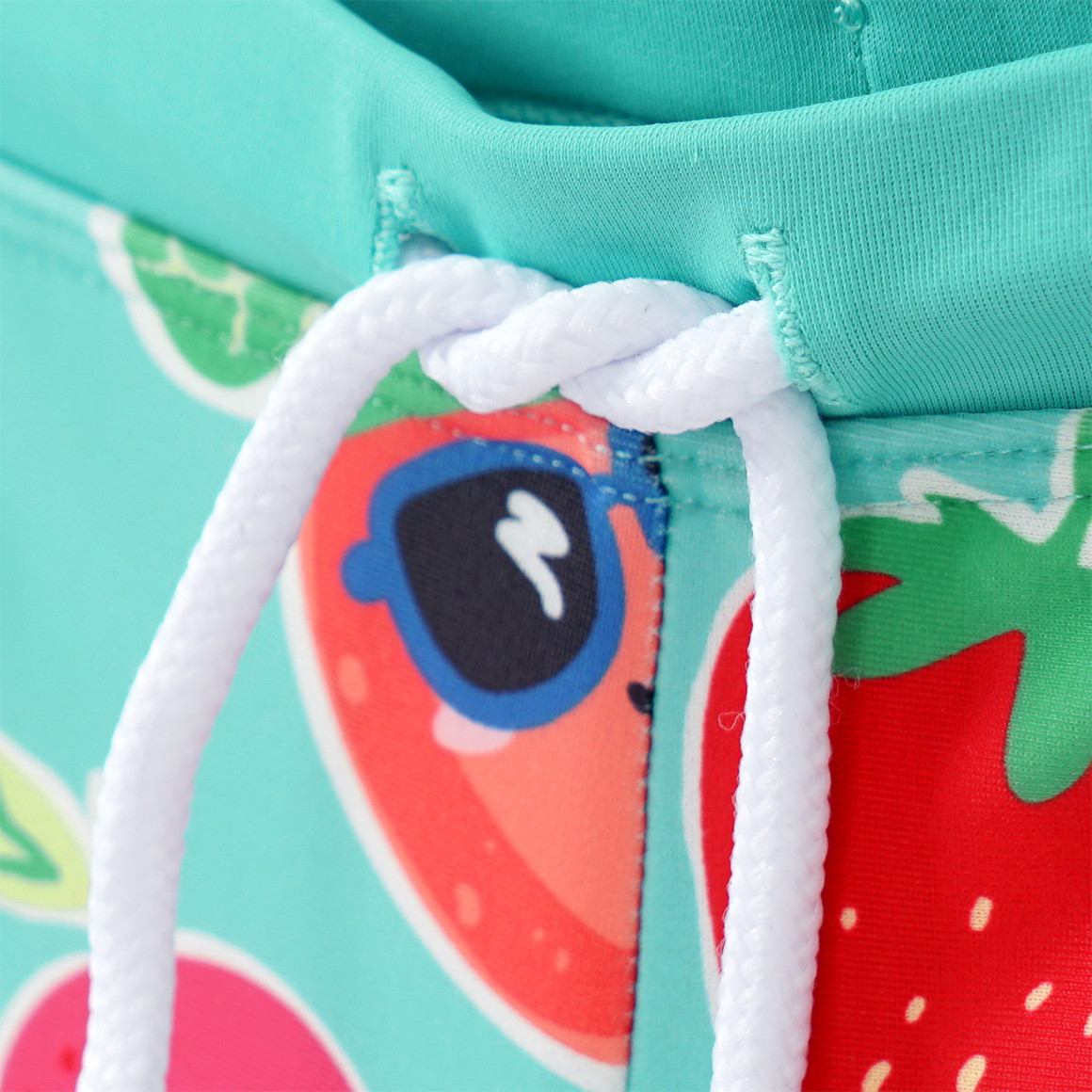 Famy Baby Badehose mit Allover-Print helltürkis