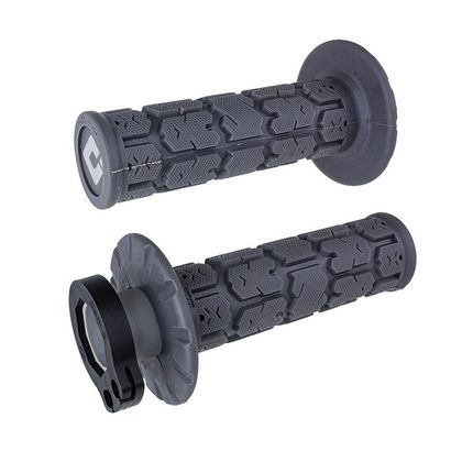 Poignées de guidon Odi Revêtements MX V2 Lock-On Rogue semi-gauffré - graphite Universel