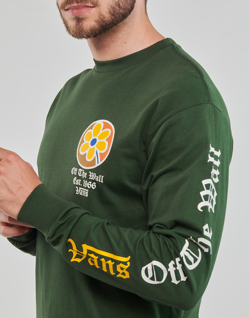 Vans - OLD ENGLISH FLORAL LOGO LS TEE - Vert