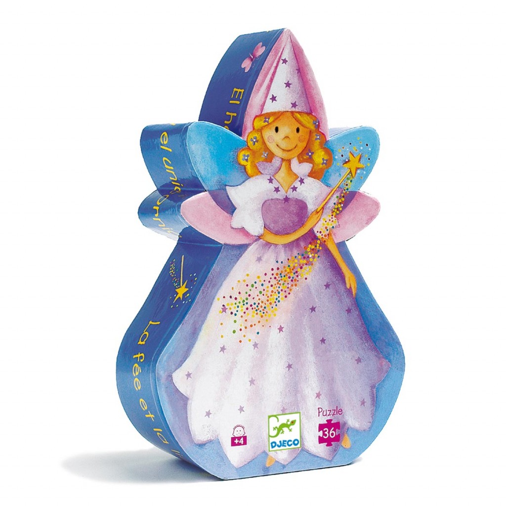 Puzzle silhouette - La fée et la licorne- 36 pièces