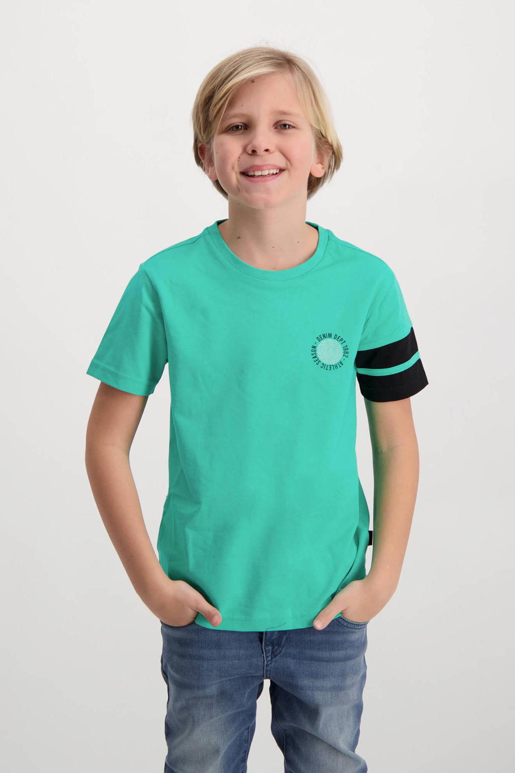 Cars T-shirt LOET met logo zeegroen