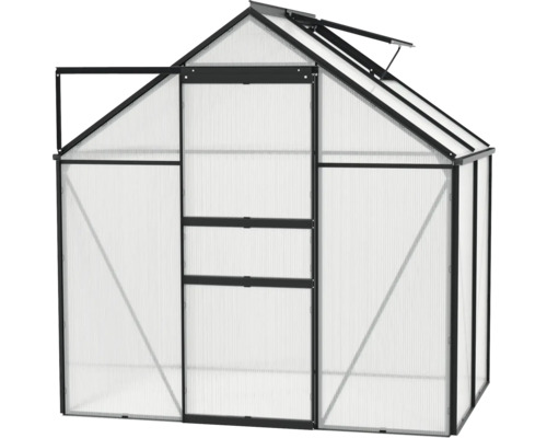 Vitavia Comet 2500 kas, dubbelwandige polycarbonaat panelen, 4 mm dik, 195 x 131 cm, zwart