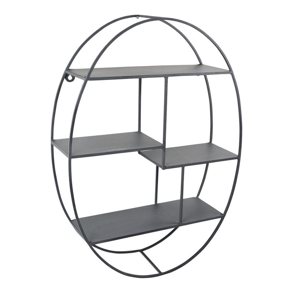 LOFT42 Wally Wandrek Ovaal - Metaal - Mat Zwart - 50x70x15