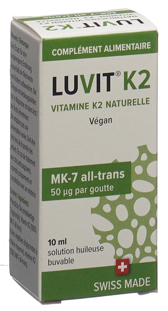 LUVIT K2 Natürliches Vitamin Tropfen Tropffl 10 ml
