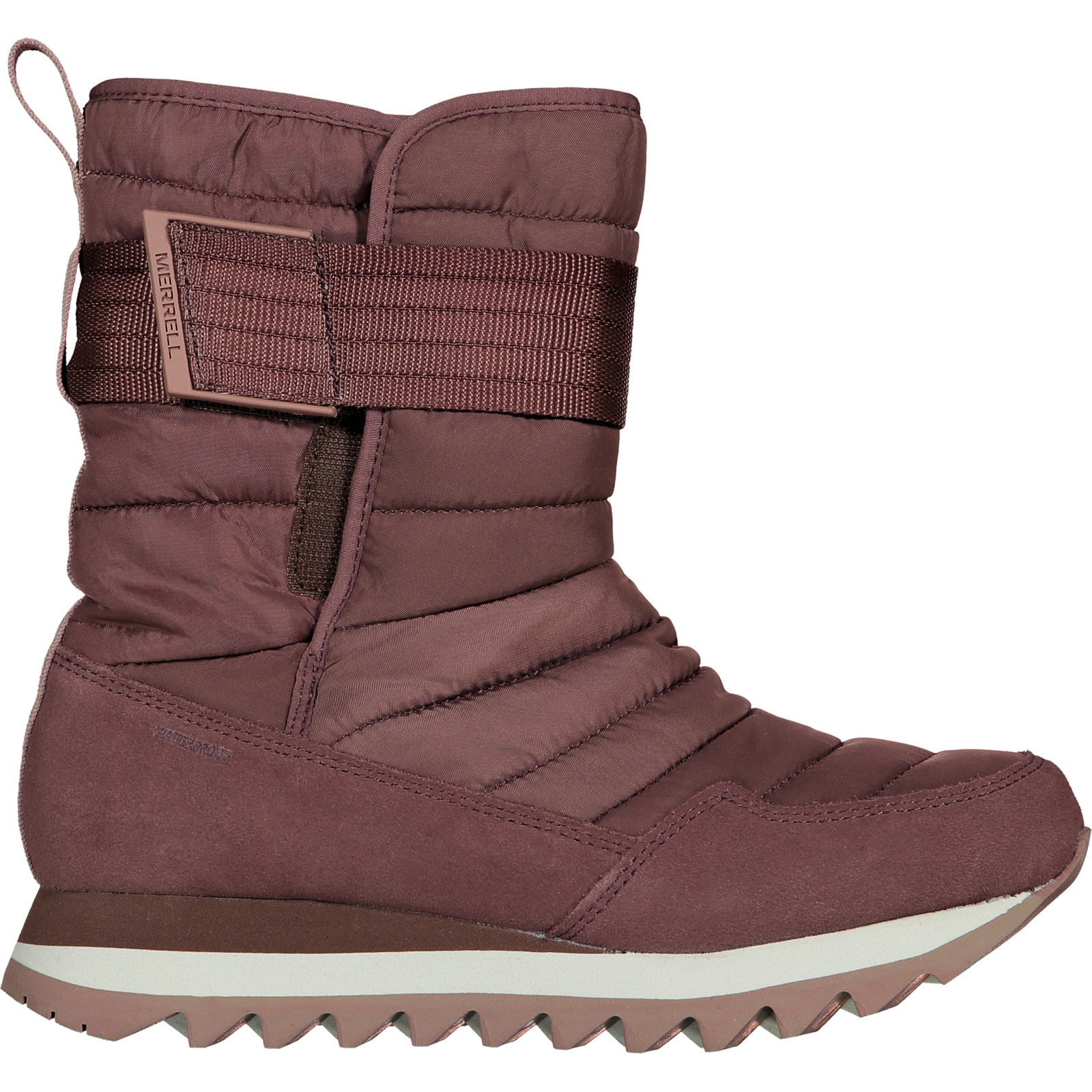 Merrell Damen-Winterboot Alpine Tall Strap WP hellbraun, 42.5