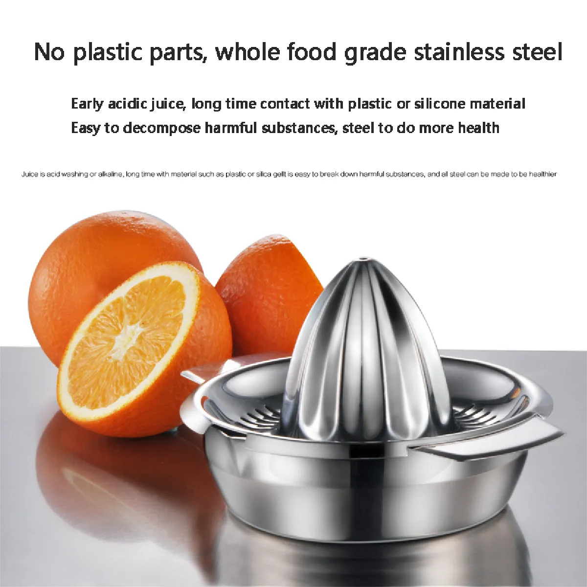 Universal Presse-fruits manuel en inox - Argent